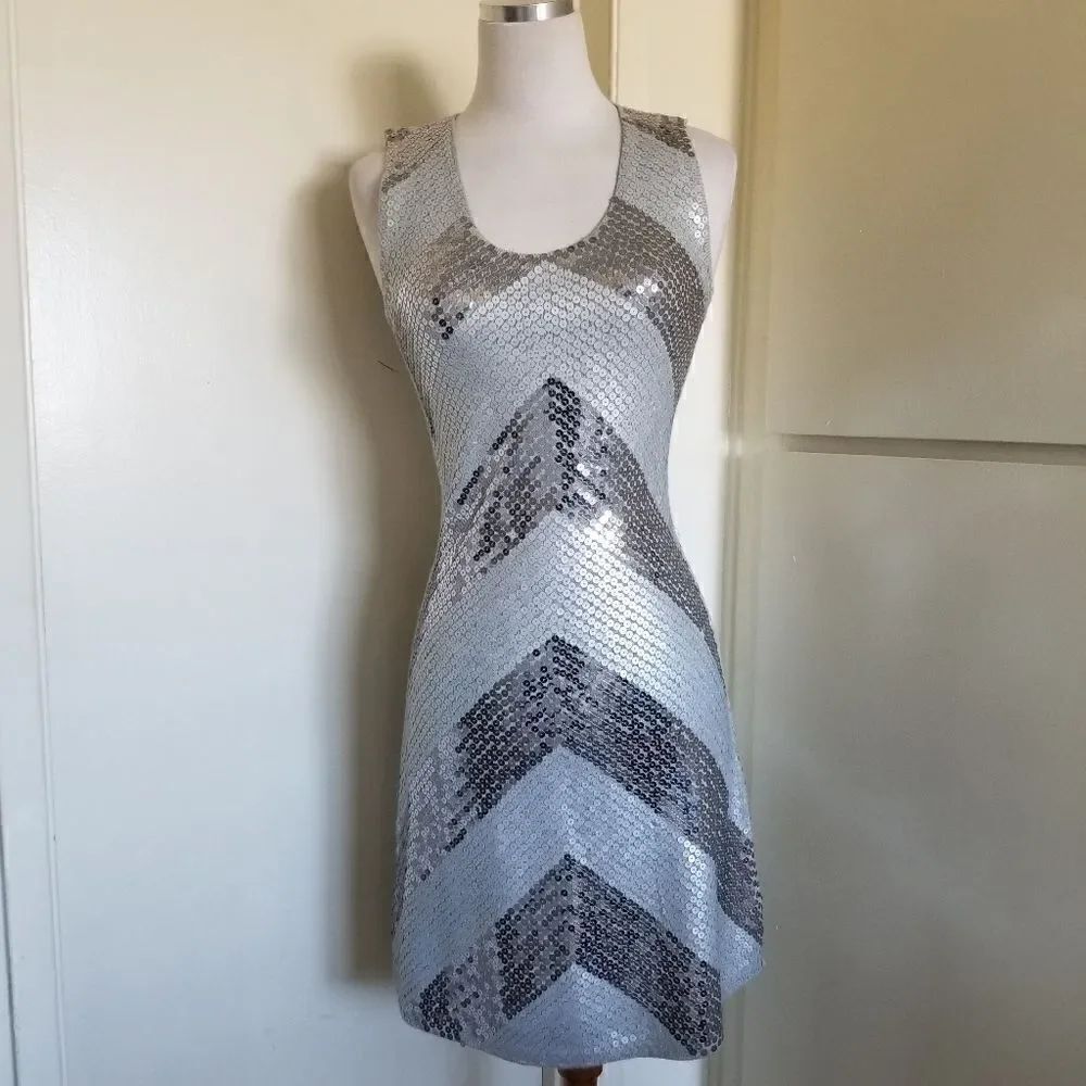 Brit and Ash Sequin Knit Skater Dress, NWOT, sz. S